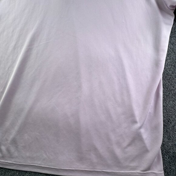 Adidas Pink Print Short Sleeve Polo Shirt Large Pullover Golf W/ Logo Stretch - Picture 13 of 15